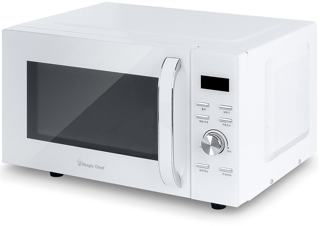 매직쉐프 무회전 버튼 다이얼식 플렛형 전자레인지 23L, MMW-W23FDHW