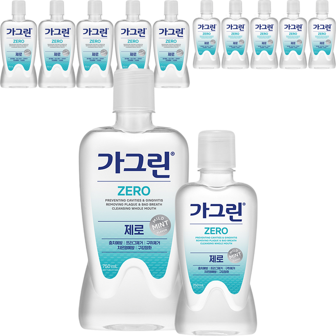 Garglin ZERO漱口水 750ml + 250ml, 6套