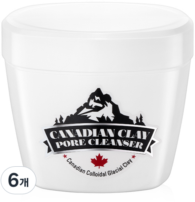 네오젠 캐네디언 클레이 빙하토 모공 팩 클렌저, 120g, 6개