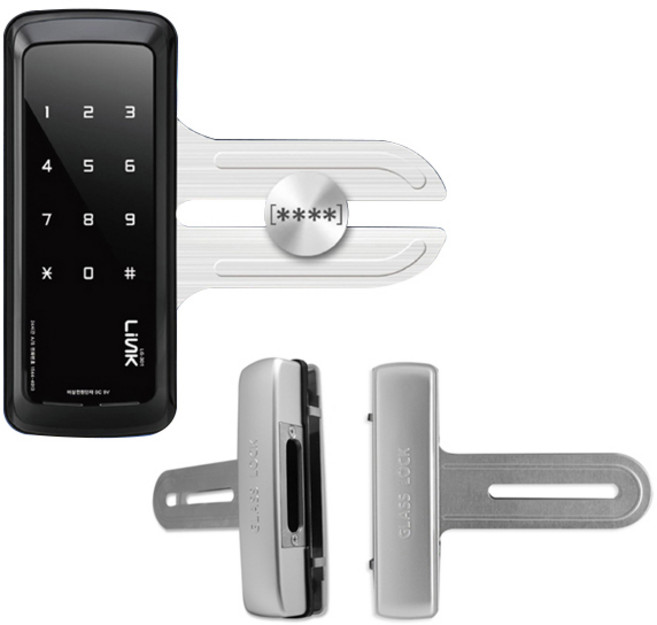 link 통합양문홀더 번호전용 인체감지열림버튼 유리문 전용전용 보조키 손잡이 없음 도어락, LG-301