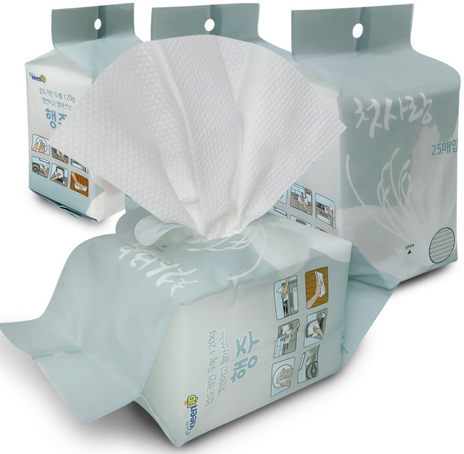 에파타클린업 건식 엠보싱 행주포, 25개입, 4개