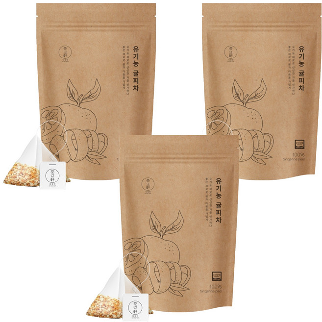 다정헌 유기농 귤피차, 1.5g, 20개입, 3개