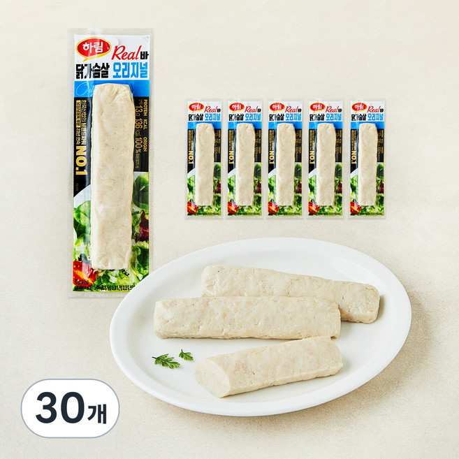 하림 리얼바 닭가슴살 오리지널, 70g, 30개