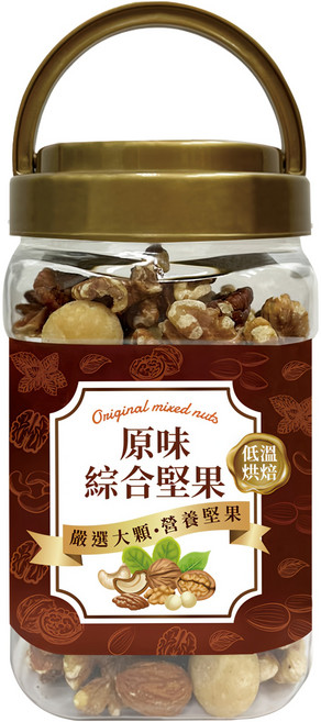 臻御行 原味綜合堅果 低溫烘焙 無添加 多種堅果一次滿足, 320g, 1罐