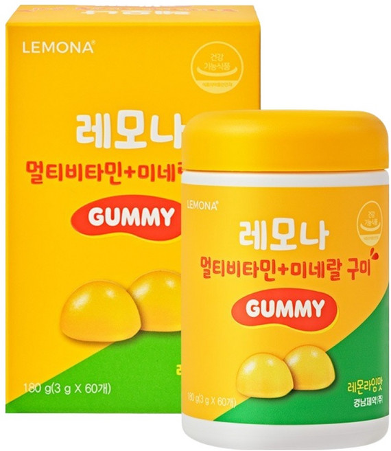 레모나 멀티비타민 미네랄 구미, 60정, 1개