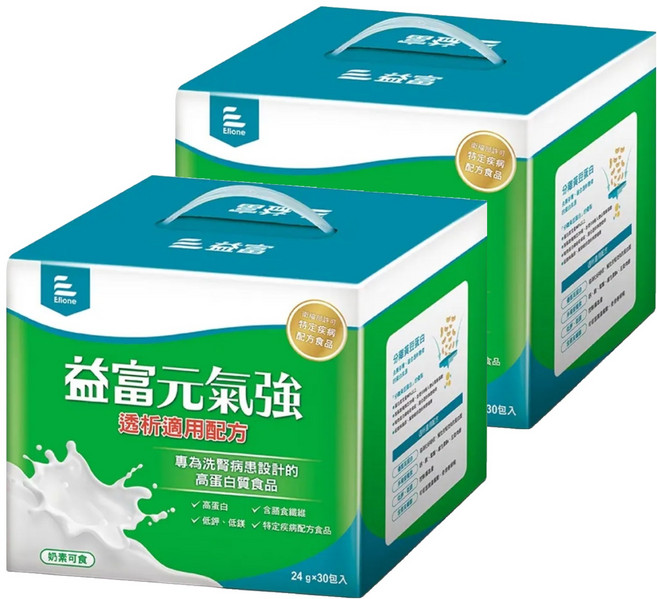 益富 元氣強 透析適用配方 30包, 720g, 2盒