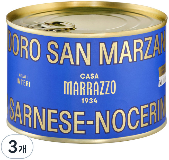 CasaMarrazzo 포모도로 산마르자노 DOP 토마토홀 소스, 420g, 3개
