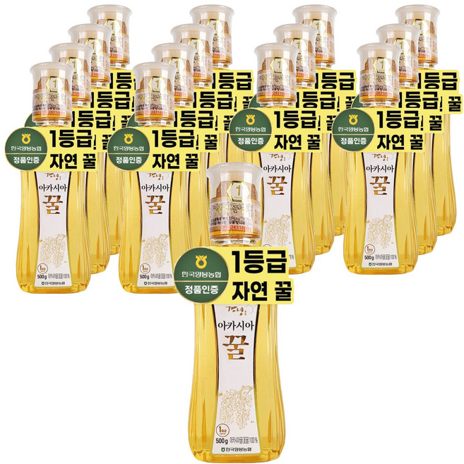 한국양봉 아카시아 꿀, 500g, 15개