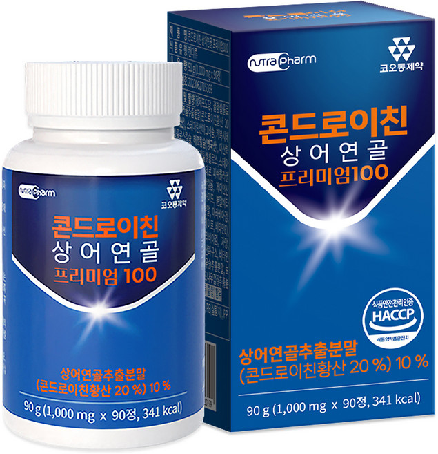 코오롱제약 콘드로이친 상어연골 프리미엄 100, 90정, 90g, 1개
