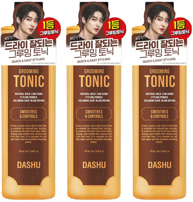 다슈 클래식 스타일 그루밍 토닉 헤어왁스, 310ml, 3개