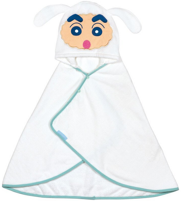 Skater 速乾吸水浴巾附帽, 蠟筆小新, 1條