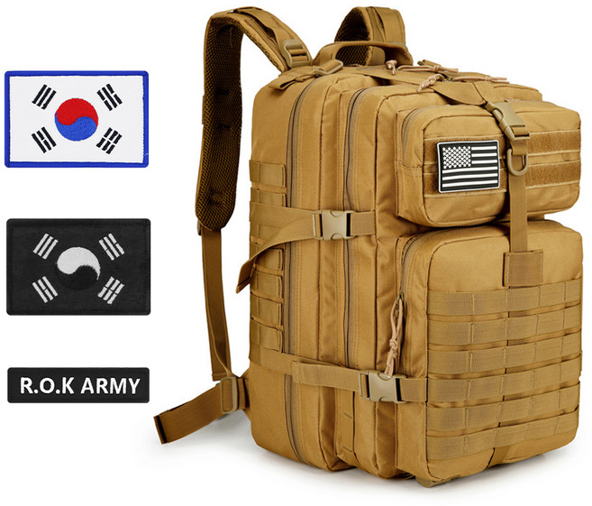 SPO HOLIC 露營登山軍規後背包 45L, 棕色