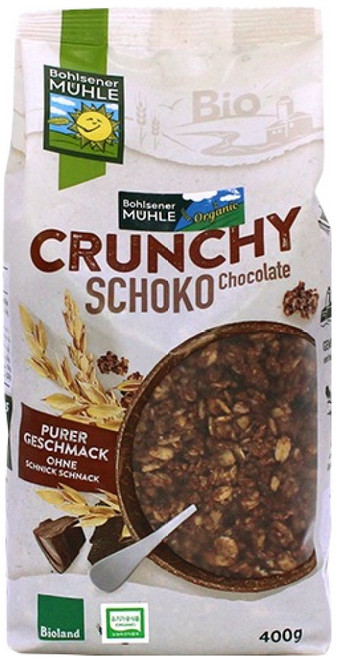 볼제너뮬러 유기농 초코크런치 시리얼, 400g, 1개