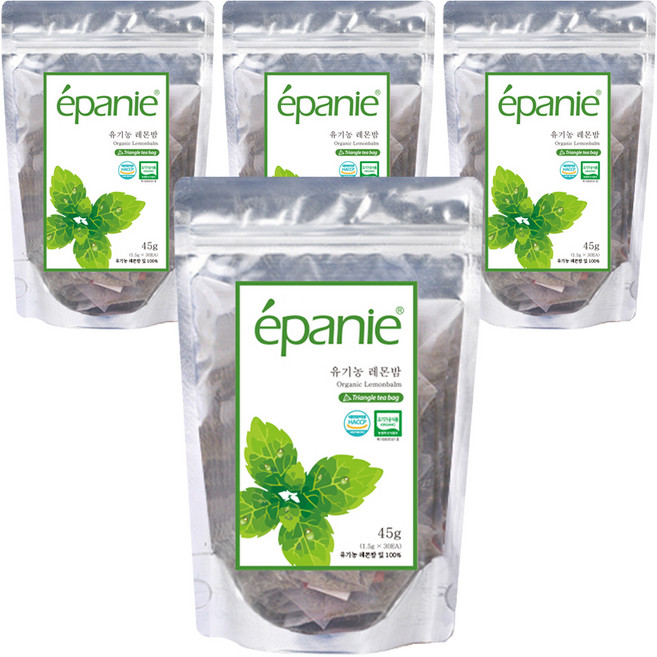 에빠니 유기농 레몬밤 티백, 1.5g, 30개입, 4개