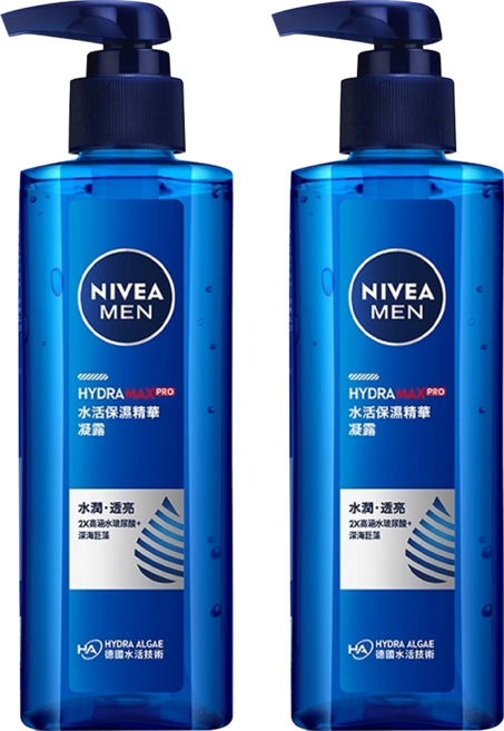 NIVEA 妮維雅 MEN 男士水活保濕精華凝露, 150ml, 2瓶