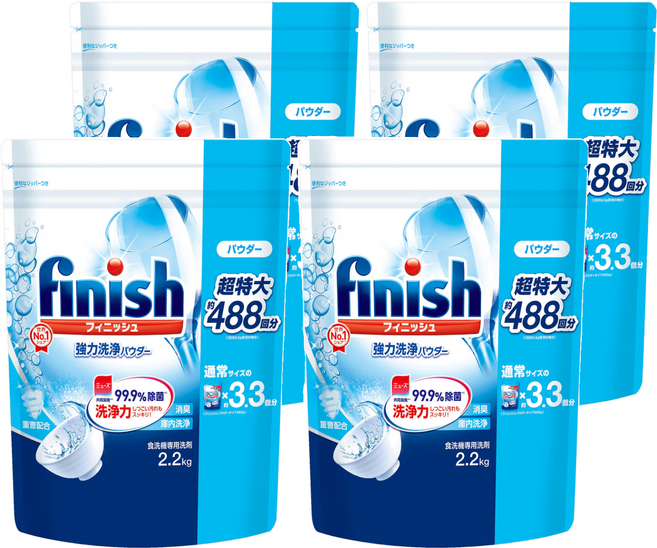 finish MUSE 洗碗機專用洗碗粉, 2.2kg, 4袋