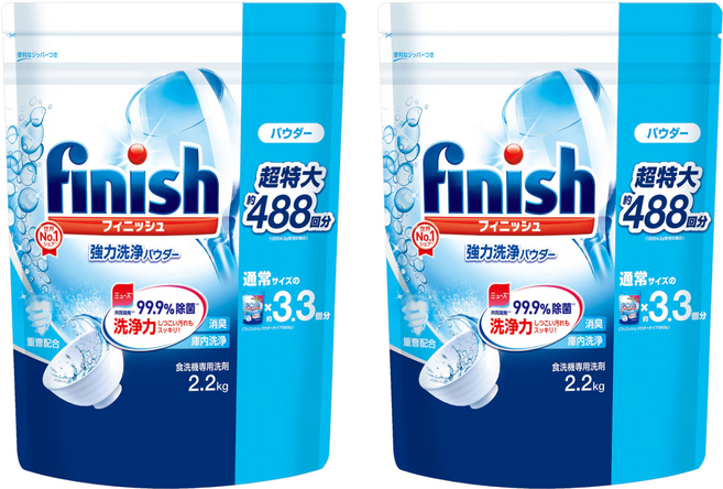 finish MUSE 洗碗機專用洗碗粉, 2.2kg, 2袋