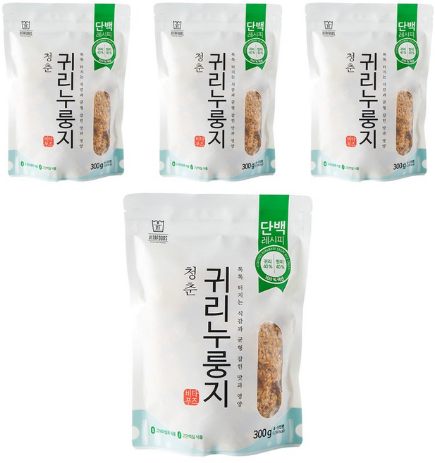 청춘누룽지 비타푸즈 귀리누룽지, 300g, 4개
