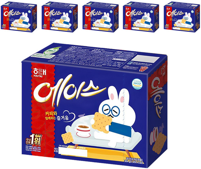 해태제과 에이스 과자, 364g, 6개