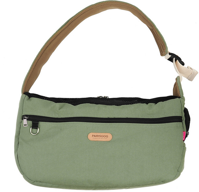 패리스독 반려동물 디어 마이 슬링백, 카키, 1개