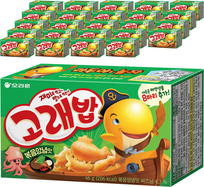 ORION 好麗友 鯨魚造型餅乾 炒醬風味, 46g, 25個