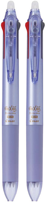 프릭션 슬림 3색 볼펜 0.38mm, 펄바이올렛, 2개