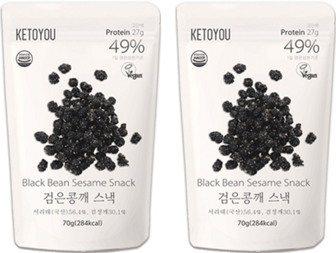 검은콩깨 스낵, 2개, 70g