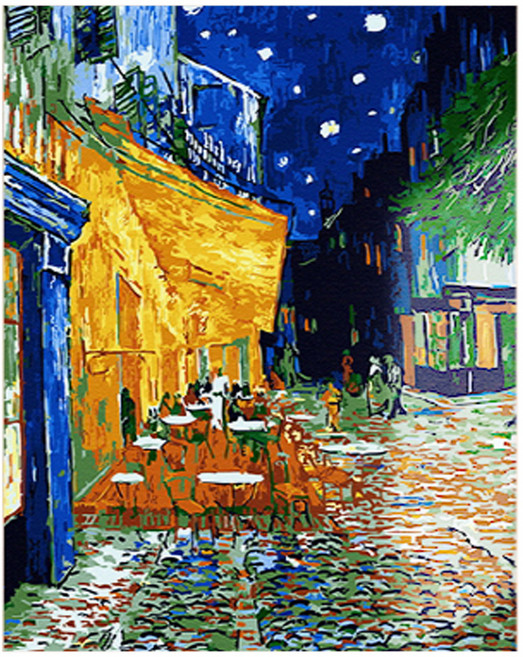 아트조이 DIY 명화 그리기 세트 40 x 50 cm 세로형, 밤의 카페테라스, 1세트