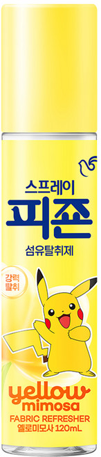 피죤 스프레이 강력 섬유탈취제 옐로미모사, 120ml, 1개