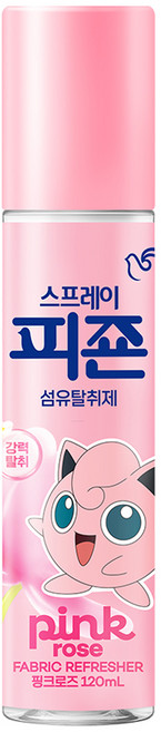피죤 스프레이 강력 섬유탈취제 핑크로즈, 120ml, 1개