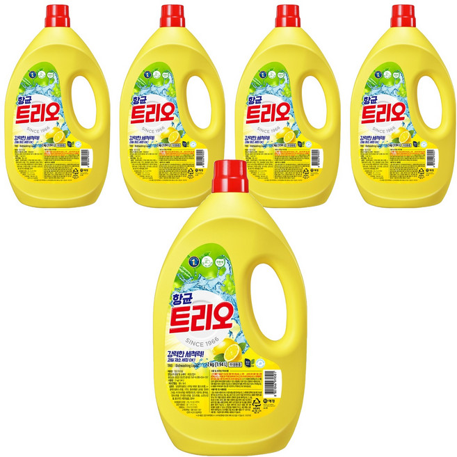 트리오 향균 주방세제, 2kg, 5개