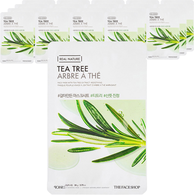 더페이스샵 갈아만든 티트리 마스크시트, 1개입, 20개