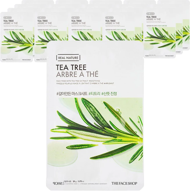 더페이스샵 갈아만든 티트리 마스크시트, 1개입, 20개 - 쿠팡