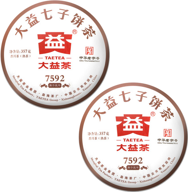 대익차 보이차 7592, 357g, 1개입, 2개