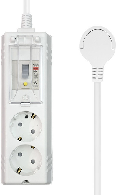 원스탑 제로갭 납작 슬림 고용량 누전차단 멀티탭 2구, 1개, 화이트, 1.5m