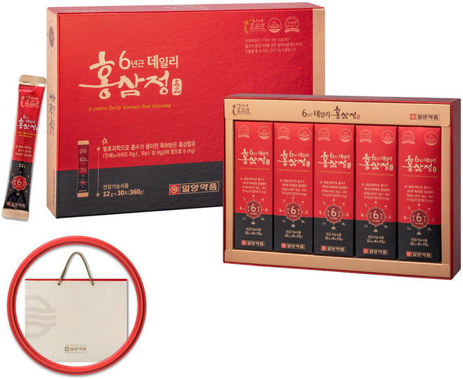 일양약품 6년근 데일리 홍삼정 쇼핑백, 360g, 1개