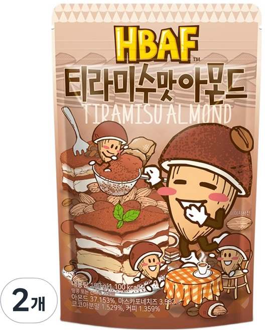 바프 티라미수맛 아몬드, 190g, 2개