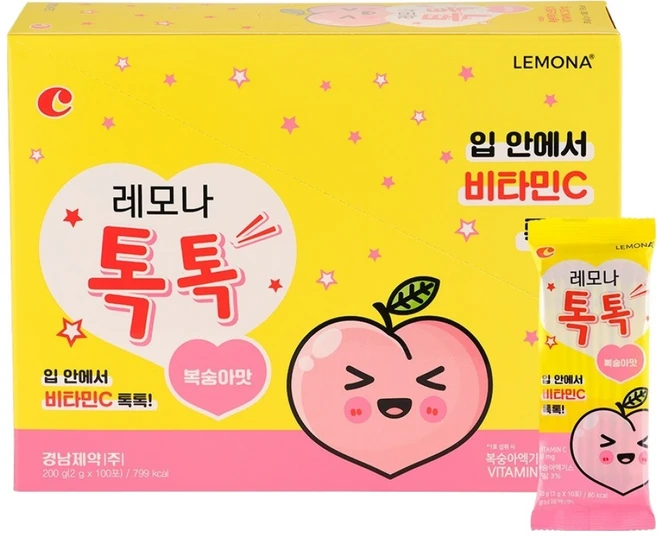 레모나 톡톡 비타민C 100포, 200g, 1개 - 쿠팡