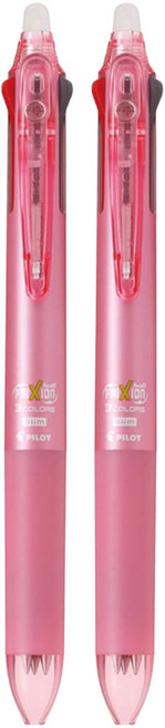 프릭션 슬림 3색 볼펜 0.5mm, 소프트핑크, 2개
