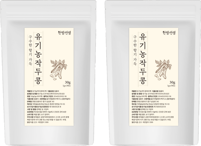 한방선생 유기농 작두콩차 티백, 1g, 30개입, 2개
