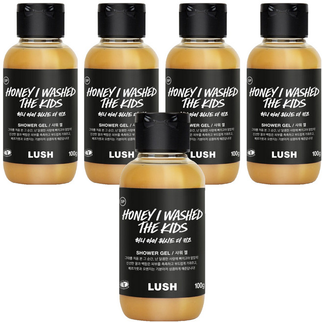 러쉬 허니 아이 워시드 더 키즈 샤워 젤, 100g, 5개