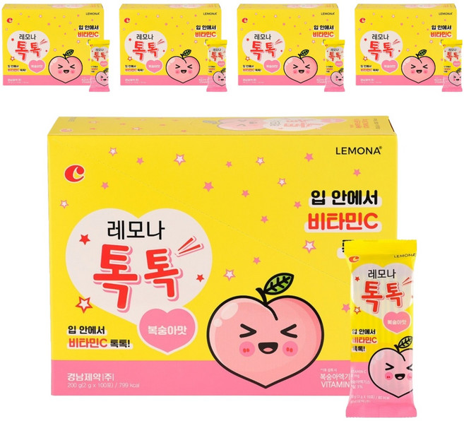 LEMONA 萊蒙娜 啵啵維他命C 100包, 200g, 5個