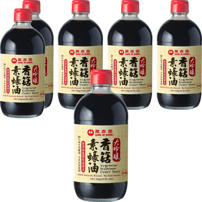 萬家香 大吟釀香菇素蠔油, 510g, 6瓶