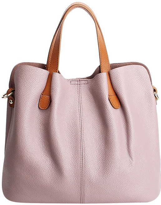 真皮頭層牛皮女士子母包 單肩包 斜背包 側背包 手提包 女包 LB228, 香芋紫