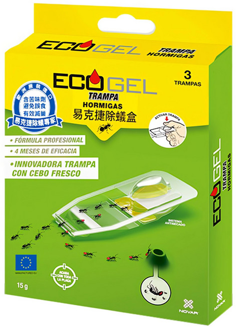 ECOGEL 易克捷 除蟻盒, 15g, 1盒