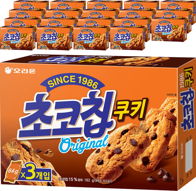 오리온 초코칩쿠키, 192g, 20개