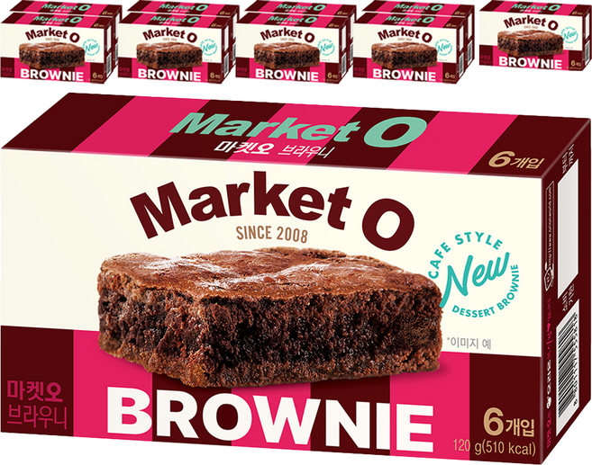 오리온 마켓오 브라우니 6p, 120g, 10개