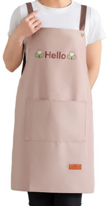 블룸 H타입 심플 방수앞치마, 브라운, 1개