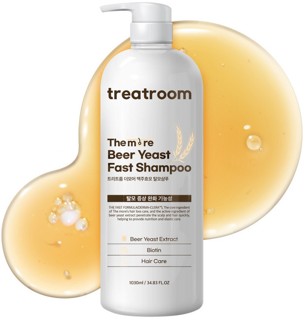 트리트룸 더모어 맥주효모 탈모샴푸 우디향, 1.03L, 1개