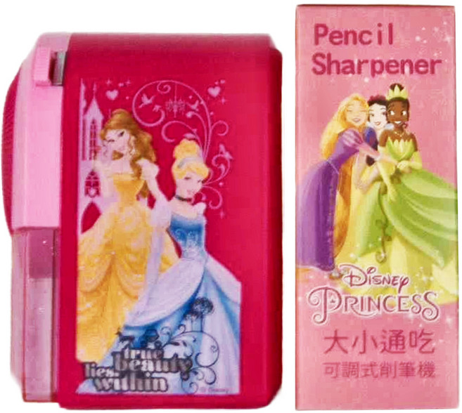 Disney Princesses 迪士尼公主 大小通吃可調式削鉛筆機, 貝兒仙杜瑞拉, 1個